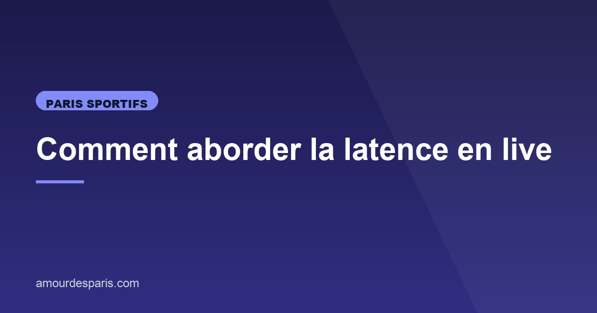 Illustration de l'article consacré à la latence en live